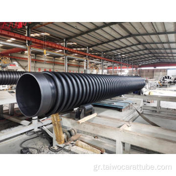 HDPE Διπλό τοίχο κυματοειδές σωλήνα Krah Pipes αποστράγγιση